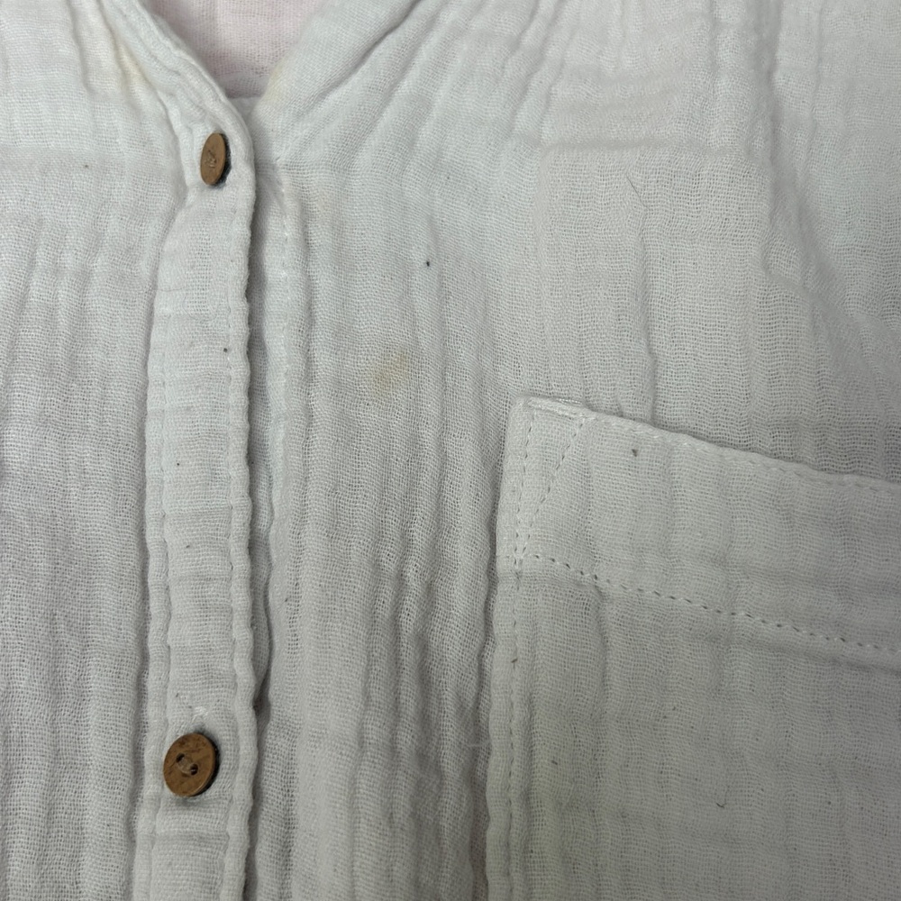Old Navy Off-White Casual Button-Down Shirt - Picture 5 of 9